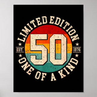 50 year old vintage 1976 limited edition 50th poster