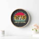 50 Year Old Vintage Birthday Gifts 1973 Retro 50th Clock<br><div class="desc">Celebrate your 50th birthday because you are a legend,  an antique,  and a vintage. 50th birthday clock for both sexes. 1973 - born in January,  February,  March,  April,  May,  June,  July,  August,  September,  and December. Ideal gift for a 50th birthday for a man or woman. Take it now</div>