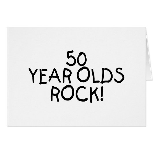 50 Year Olds Rock Cards (Front Horizontal)