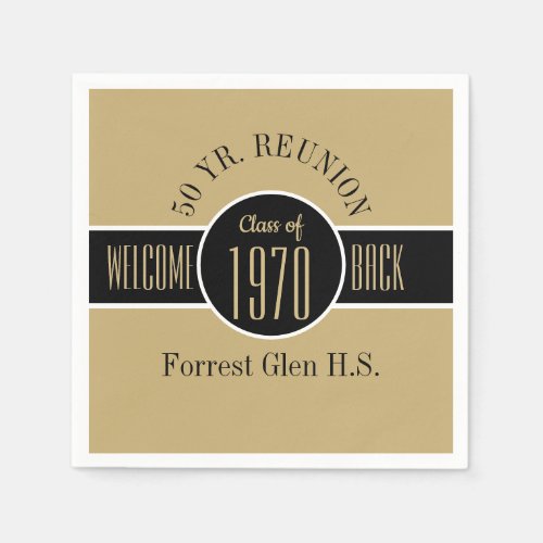 50 Year Reunion Welcome Back Napkins