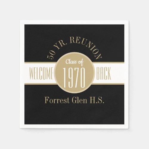 50 Year Reunion Welcome Back Napkins