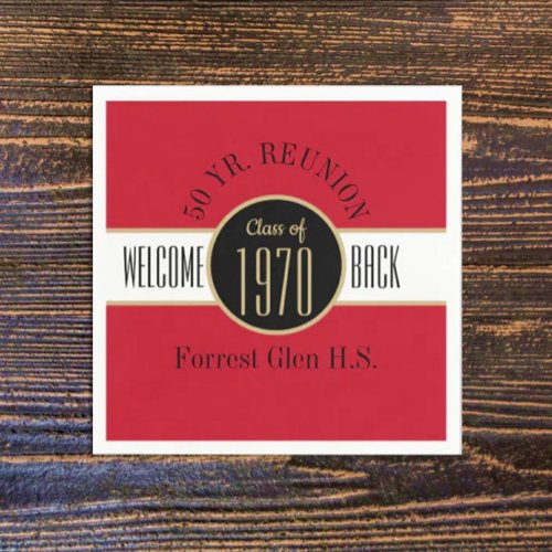 50 Year Reunion Welcome Back Napkins