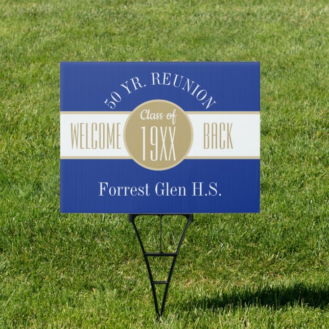 50 Year Reunion Welcome Back  Sign (Insitu)