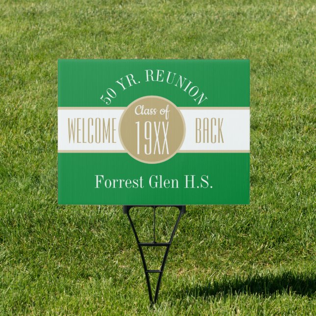 50 Year Reunion Welcome Back  Sign (Insitu)