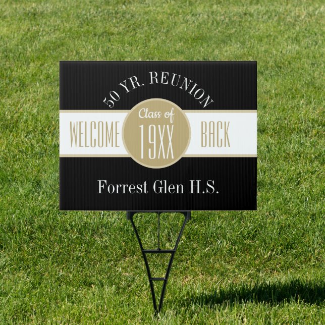 50 Year Reunion Welcome Back  Sign (Insitu)
