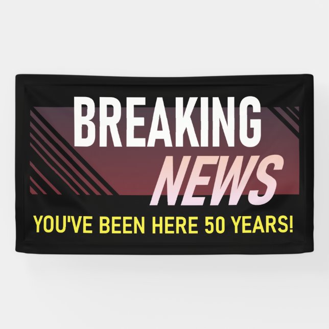 50 Year Work Anniversary 50th Employee Banner (Horizontal)