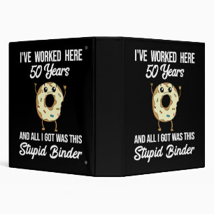 50 Year Work Anniversary Appreciation Gift 3 Ring Binder