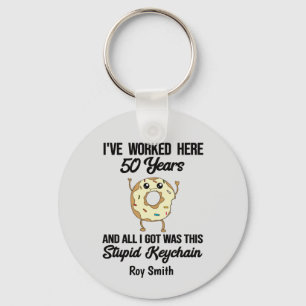 50 Year Work Anniversary Appreciation Gift Keychain