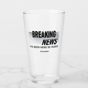 50 Year Work Anniversary Breaking News Employee Glass