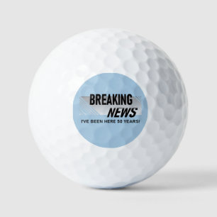 50 Year Work Anniversary Breaking News Employee Golf Balls