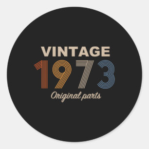 50 Years 1973 Original P 50Th Classic Round Sticker
