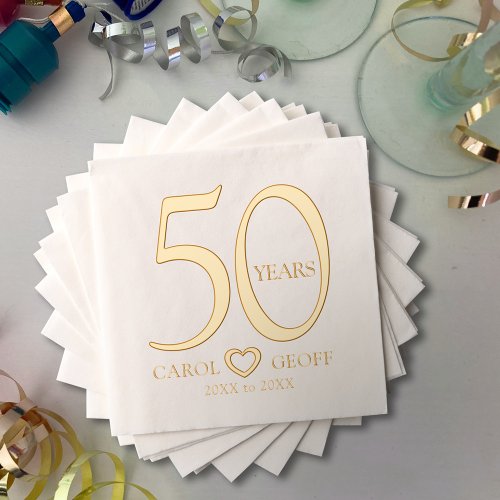 50 years 50th wedding anniversary name dates heart