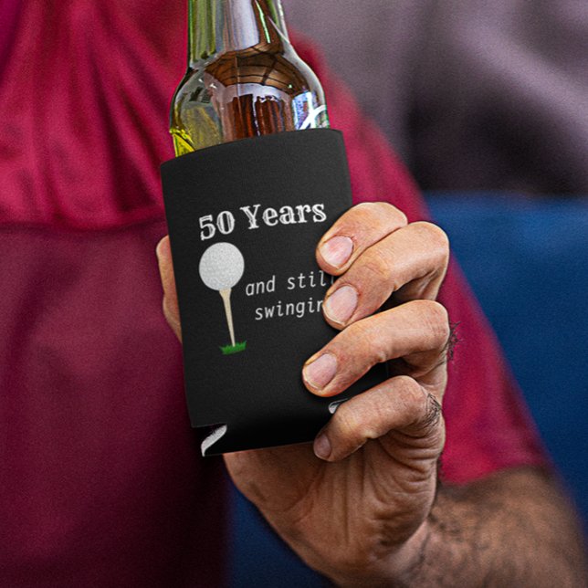50 Years and Still Swinging Golf Ball Can Cooler (Creator Uploaded)