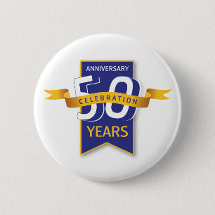 50 Years Anniversary Design Button