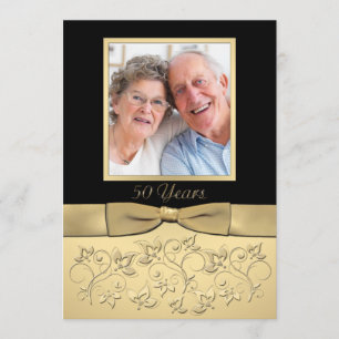 50 Years Anniversary Invitation with Photo Insert