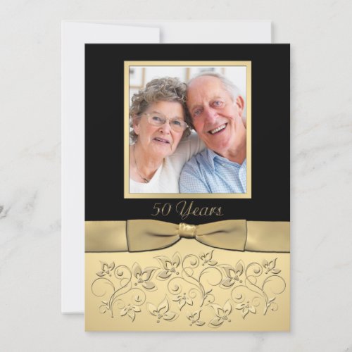 50 Years Anniversary Invitation with Photo Insert