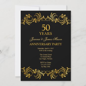 50 Years Anniversary Party Invitation by SimplyInvite at Zazzle