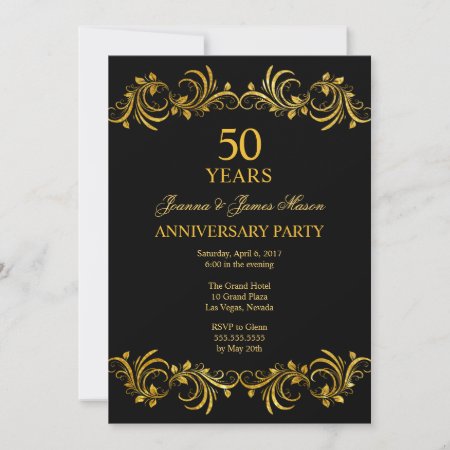 50 Years Anniversary Party Invitation