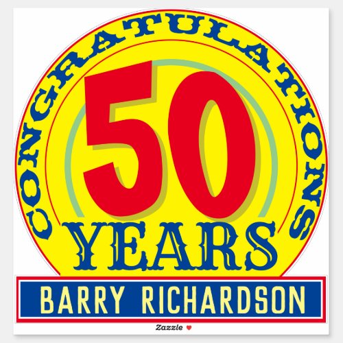 50 Years Celebration Sticker