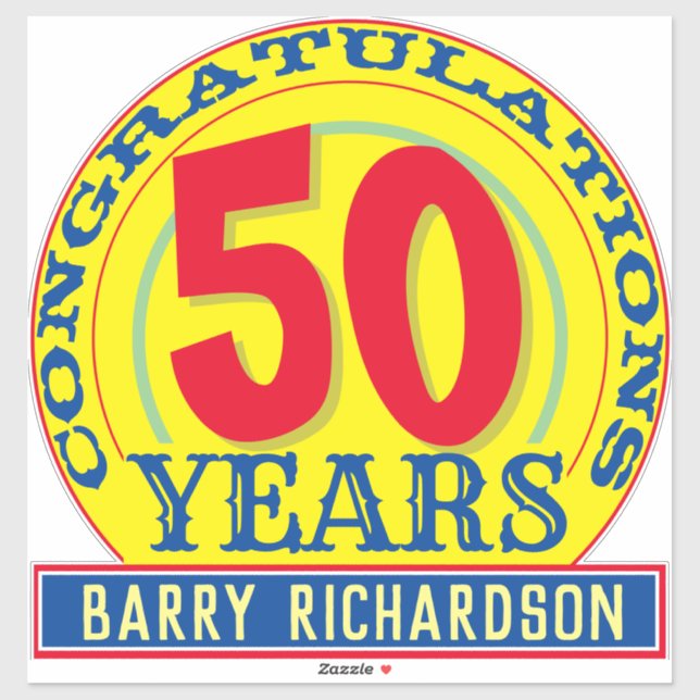 50 Years Celebration Sticker (Sheet)
