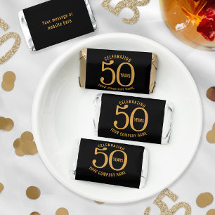 50 years corporate anniversary black and gold hershey's miniatures