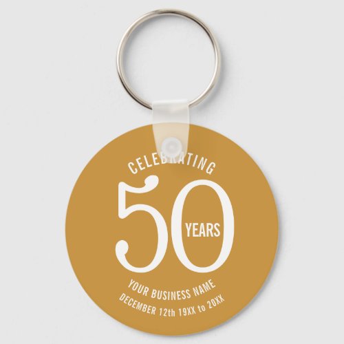 50 years corporate anniversary event favor gift keychain