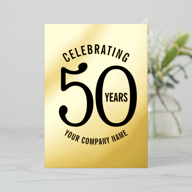 50 years corporate anniversary party invitations (Standing Front)