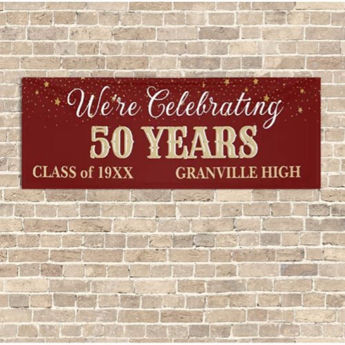 50 Years CUSTOM 8 FT Class Reunion banner