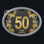 50 Years Gold Glitter Anniversary Belt Buckle<br><div class="desc">50 Years Gold Glitter Anniversary Belt buckle</div>