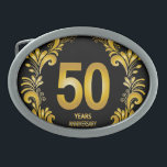 50 Years Gold Glitter Anniversary Belt Buckle<br><div class="desc">50 Years Gold Glitter Anniversary Belt buckle</div>