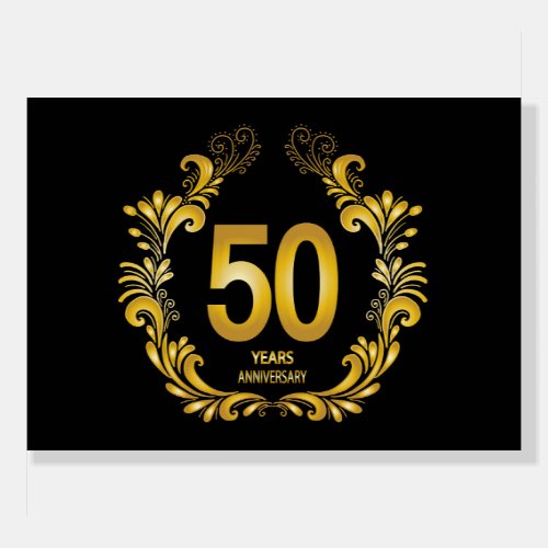 50 Years Gold Glitter Anniversary