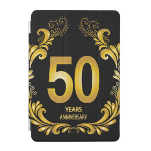 50 Years Gold Glitter Anniversary iPad Mini Cover