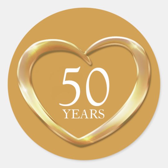 50 years anniversary golden 50 years golden anniversary heart sticker zazzle 50 years anniversary golden 50 years golden anniversary heart sticker zazzle