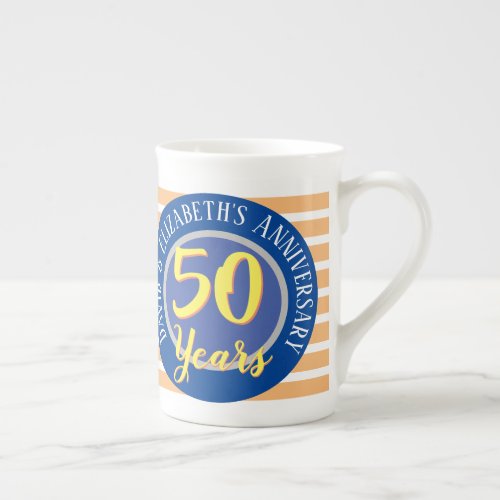 50 Years Golden Wedding Anniversary Bone China Mug