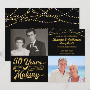 50 YEARS IN THE MAKING Anniversary Then & Now Pics Invitation