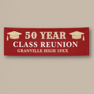 50 Years! LARGE 8 FT Class Reunion banner