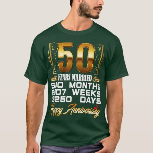 50 Years Married Funny 50th Wedding Anniversary  T_Shirt