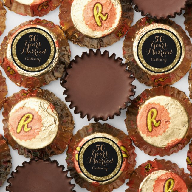 50 Years Married Gold  Reese's Peanut Butter Cups (Assorted)