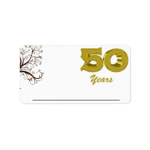 50 years name label
