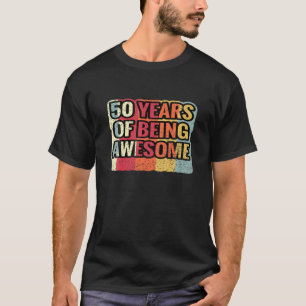 50 Years Of Being Awesome 1971 I Vintage Retro T-Shirt