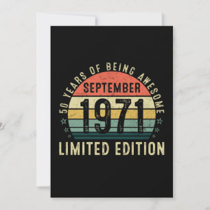50 Years of being Awesome September Birthday Invitation
