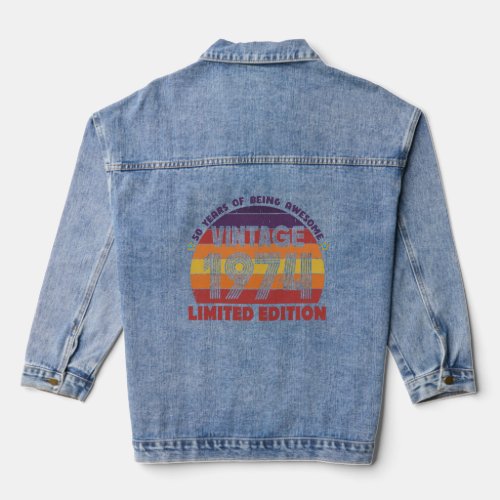 50 Years Of Being Awesome Vintage Limited Edition  Denim Jacket