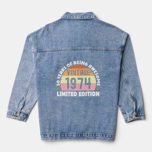 50 Years Of Being Awesome Vintage Limited Edition  Denim Jacket