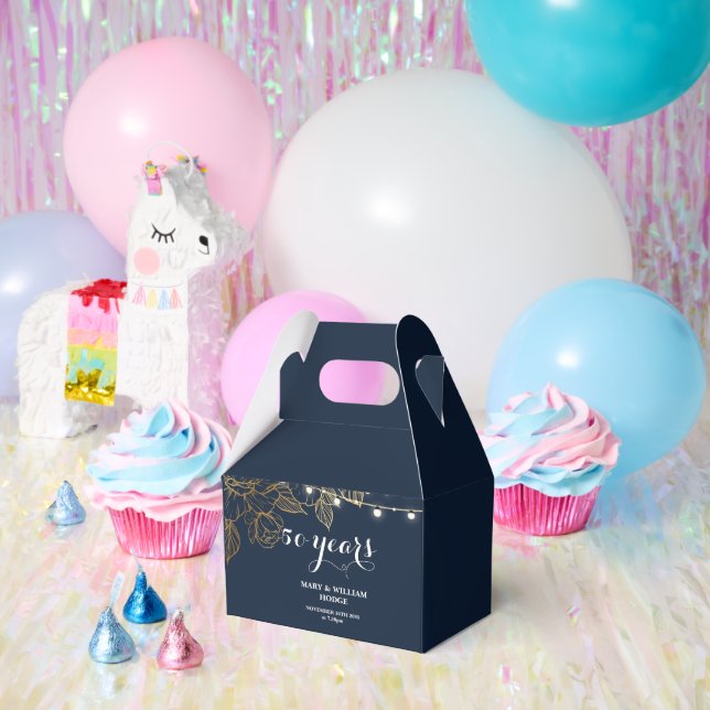 "50 Years of Forever: An Anniversary to Remember" Favor Boxes (Party)