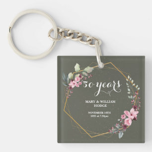 "50 Years of Forever: An Anniversary to Remember" Keychain