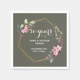 "50 Years of Forever: An Anniversary to Remember" Napkins