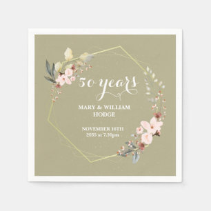 "50 Years of Forever: An Anniversary to Remember"  Napkins