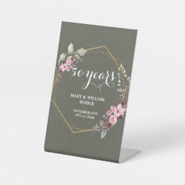 "50 Years of Forever: An Anniversary to Remember" Pedestal Sign