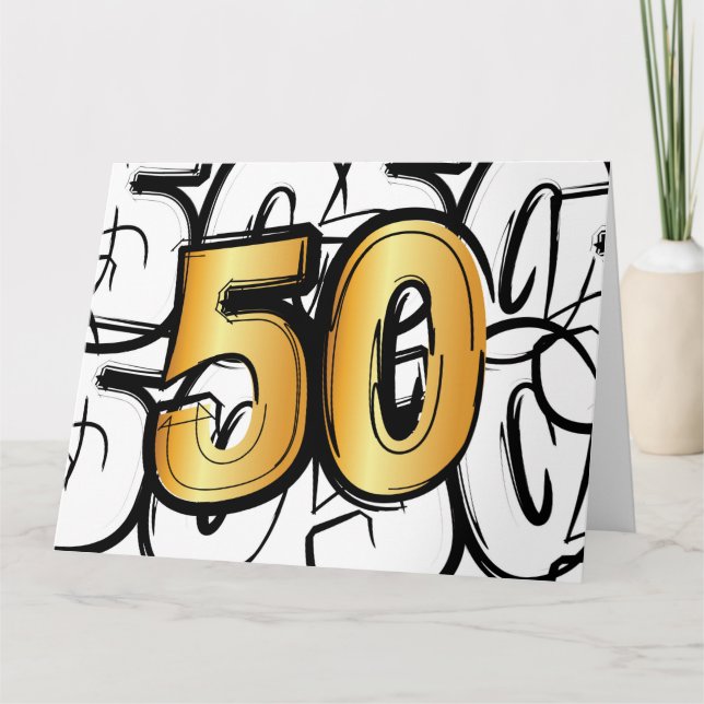 50 years of jubilee, abraham, sarah or wedding day card (Front)