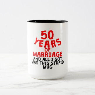 50 Years Of Marriage Two-Tone Coffee Mug